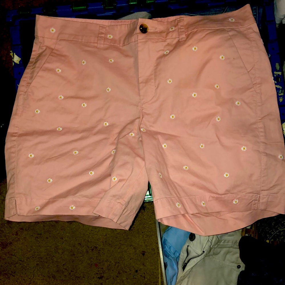 Pink Flower Shorts Size 12
